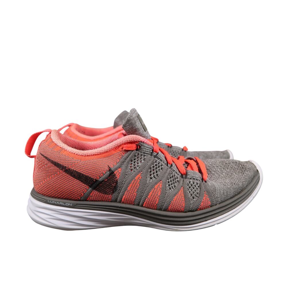 Nike Shoes Women 6.5 Athletic Workout Trainer Flyknit Lunar Running Sneaker Gray